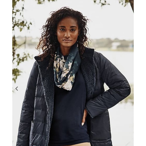 J.Jill reversible Sherpa navy jacket - Picture 2 of 9